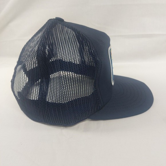 Vintage Navy Blue Team Formax Snapback Mesh Back Trucker Hat USA Made - Picture 5 of 9